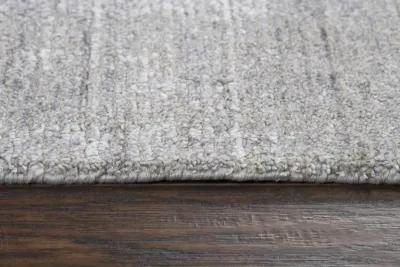 Grand Haven Light Gray Solid Wool/Tencel 9'x12' Rectangle Rug