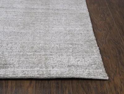 Grand Haven Light Gray Solid Wool/Tencel 9'x12' Rectangle Rug