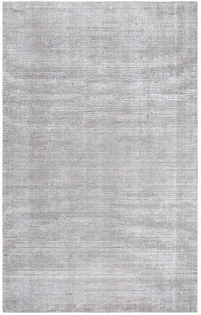 Grand Haven Light Gray Solid Wool/Tencel 9'x12' Rectangle Rug