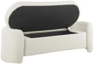 Nebula Boucle Upholstered Bench