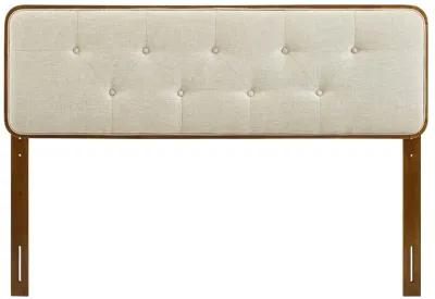 Collins Tufted Twin Fabric and Wood Headboard