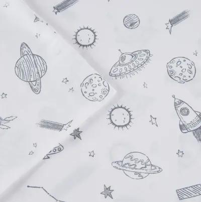 Mi Zone Printed Space Rocket Microfiber Sheet Set