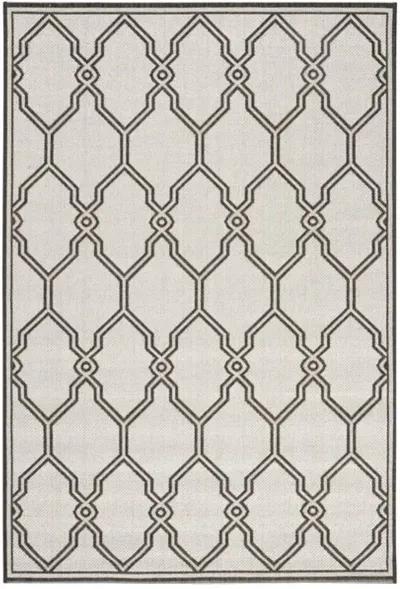 LINDEN 124 Collection LND124A-4 Light Grey / Charcoal 4' X 6'