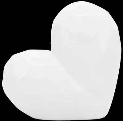 White Ceramic Heart, 8"