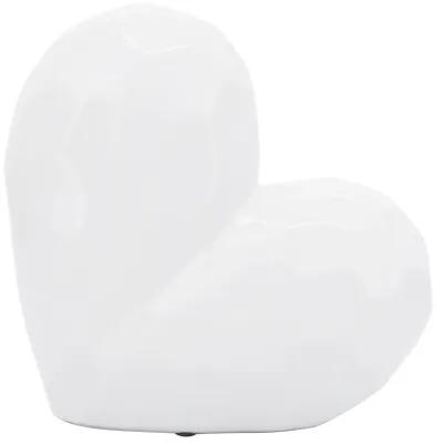 White Ceramic Heart, 8"