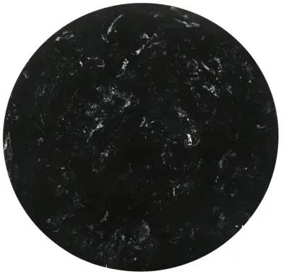 Venus and Polly 5 Piece Black Marble Round Dining Set