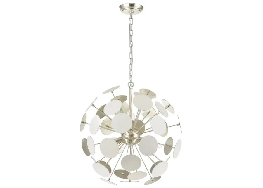 Modish 21" Wide 6-Light Chandelier - Matte White