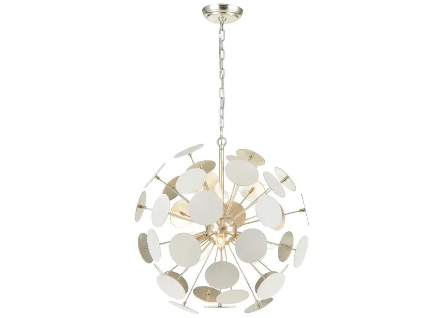 Modish 21" Wide 6-Light Chandelier - Matte White