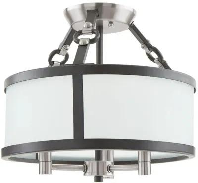 Armstrong Grove 13" Wide 3-Light Semi Flush Mount - Espresso