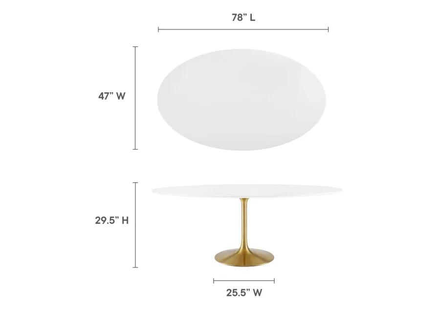 Lippa 78" Oval Wood Dining Table