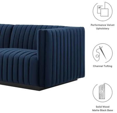 Conjure Channel Tufted Performance Velvet Sofa