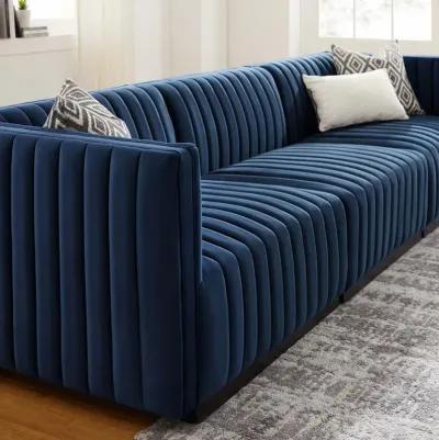 Conjure Channel Tufted Performance Velvet Sofa