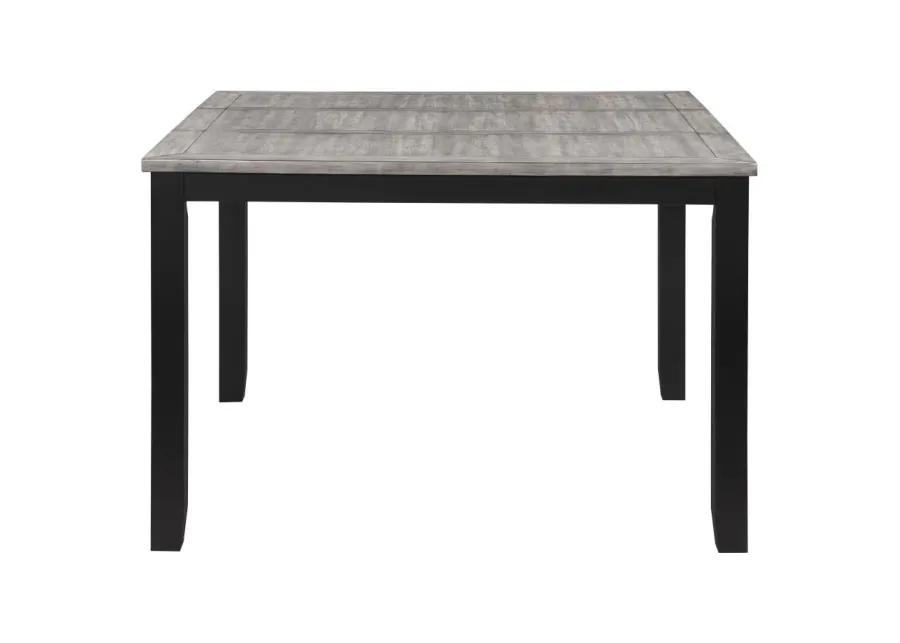 Elodie 5-piece Counter Height Dining Table Set with Extension Leaf Grey and Black