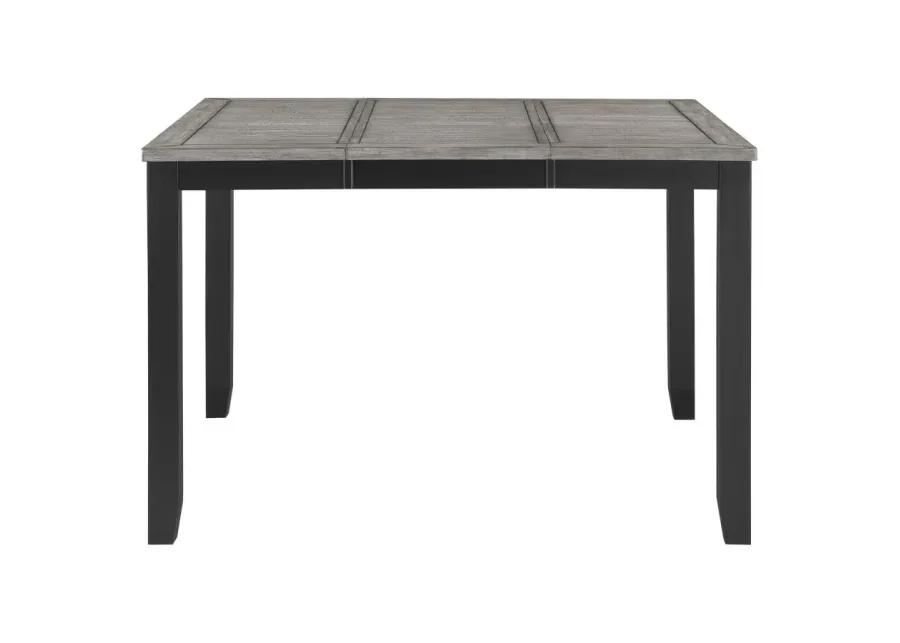 Elodie 5-piece Counter Height Dining Table Set with Extension Leaf Grey and Black