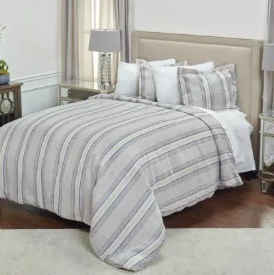 Williamson Linen Duvet Stripe BlueKing Sham