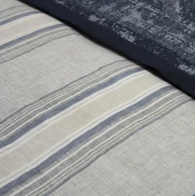 Williamson Linen Duvet Stripe BlueKing Sham