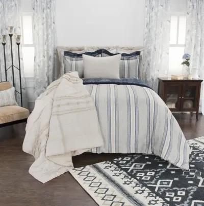 Williamson Linen Duvet Stripe BlueKing Sham