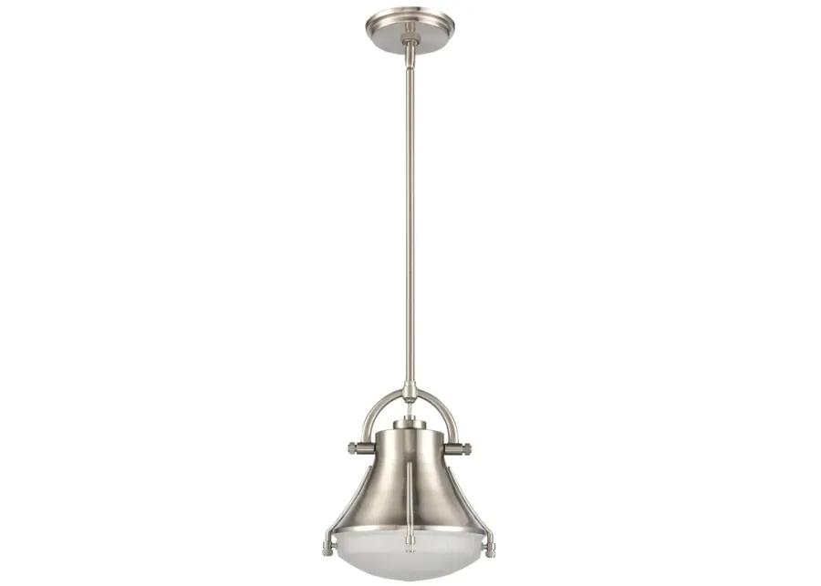 Urbanite 9" Wide 1-Light Mini Pendant - Satin Nickel