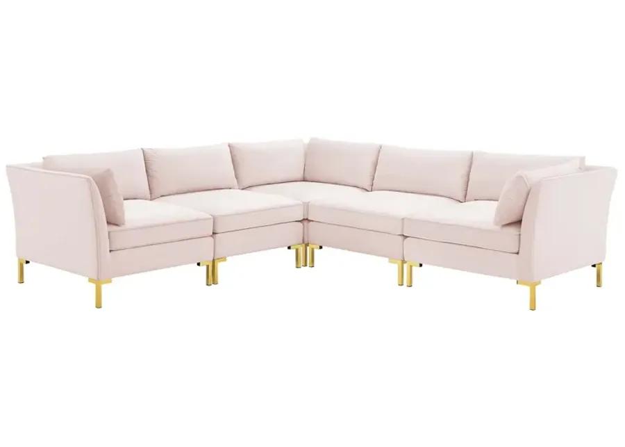 Ardent 5-Piece Performance Velvet Sectional Sofa