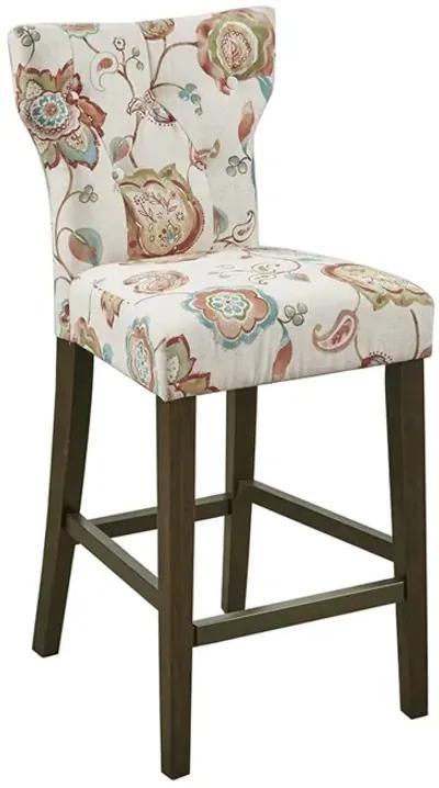 Madison Park Avila Orange Multi Tufted Back Counter Stool