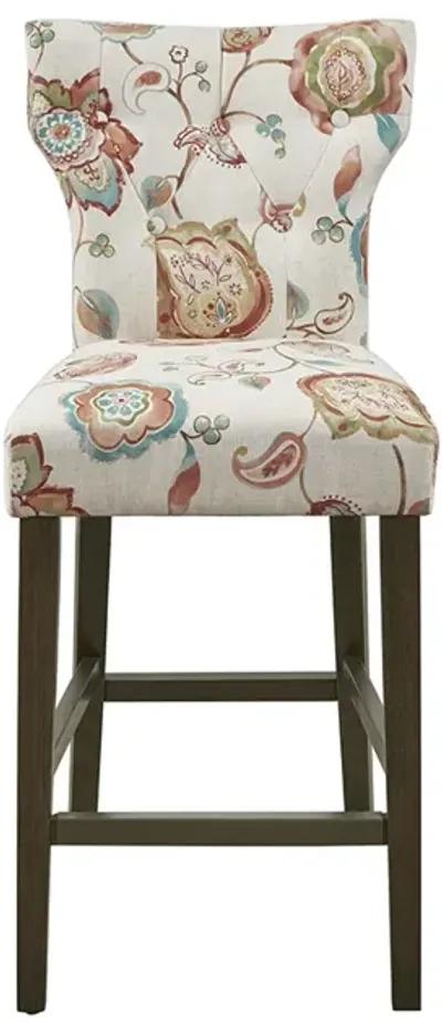 Madison Park Avila Orange Multi Tufted Back Counter Stool