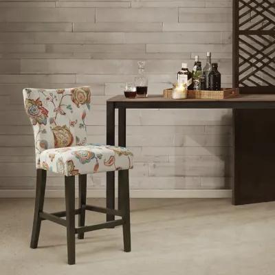 Madison Park Avila Orange Multi Tufted Back Counter Stool