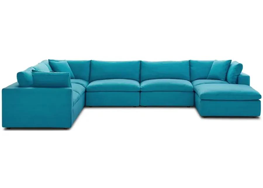 Commix Down Filled Overstuffed 7 Piece Sectional Sofa Set