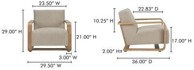 Eckersley Lounge Chair Beige Faux Shearling