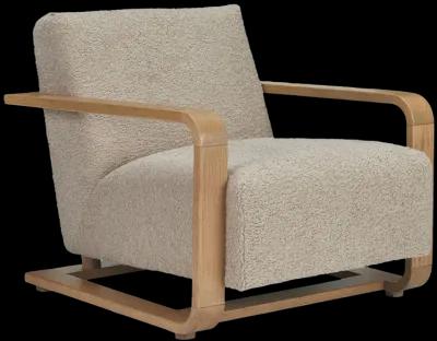 Eckersley Lounge Chair Beige Faux Shearling