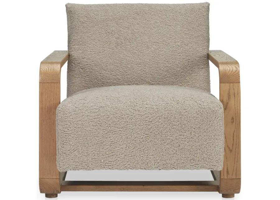 Eckersley Lounge Chair Beige Faux Shearling