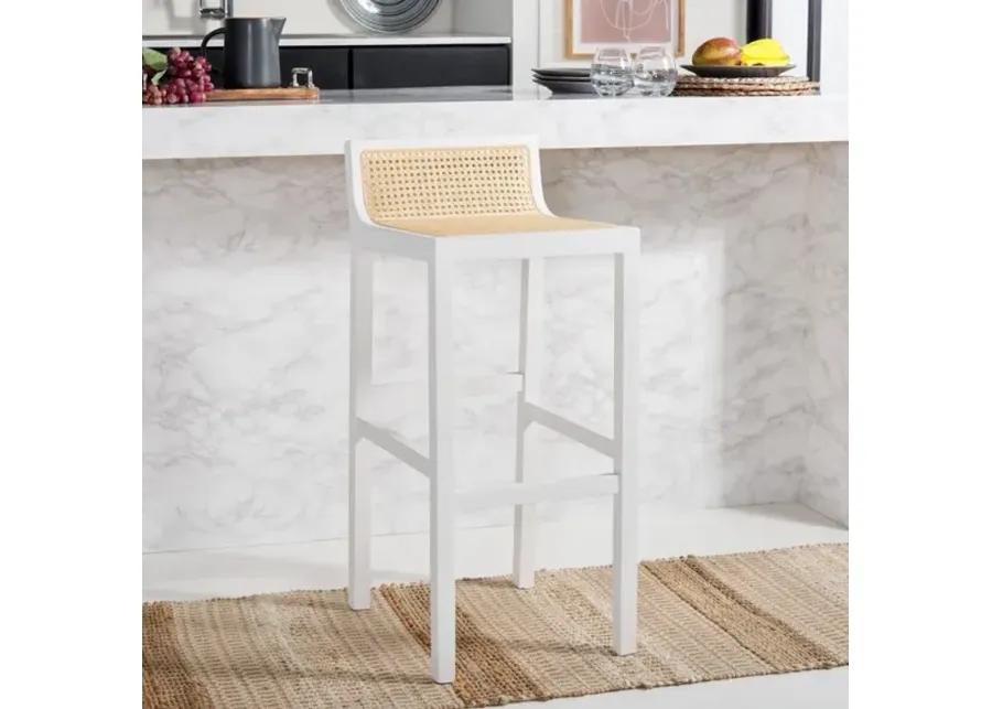 SAITO LOW BACK CANE BAR STOOL