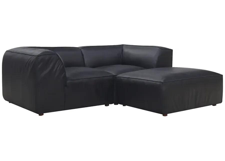 FORM NOOK MODULAR SECTIONAL VANTAGE BLACK LEATHER