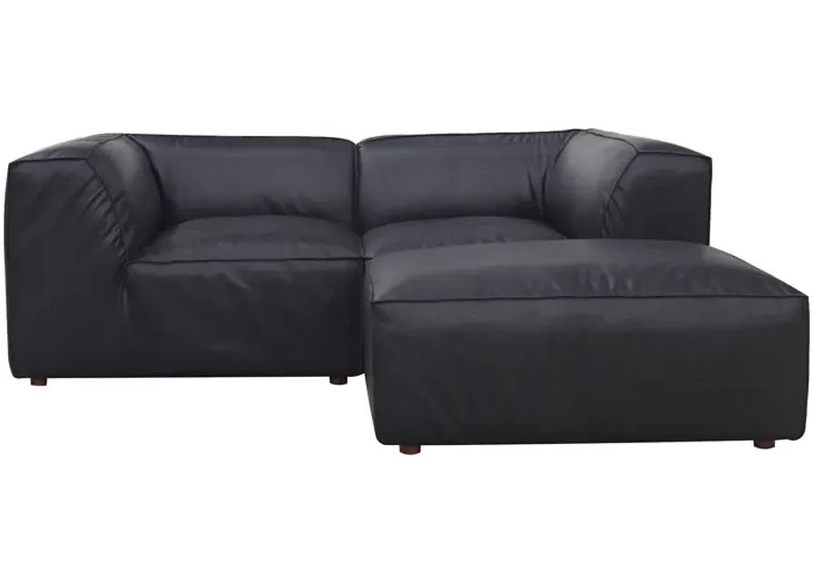 FORM NOOK MODULAR SECTIONAL VANTAGE BLACK LEATHER