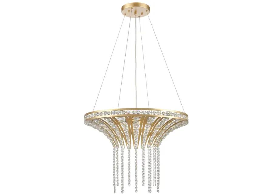 Fantania 24" Wide 6-Light Chandelier - Champagne Gold