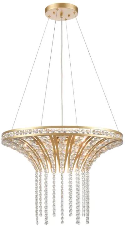 Fantania 24" Wide 6-Light Chandelier - Champagne Gold