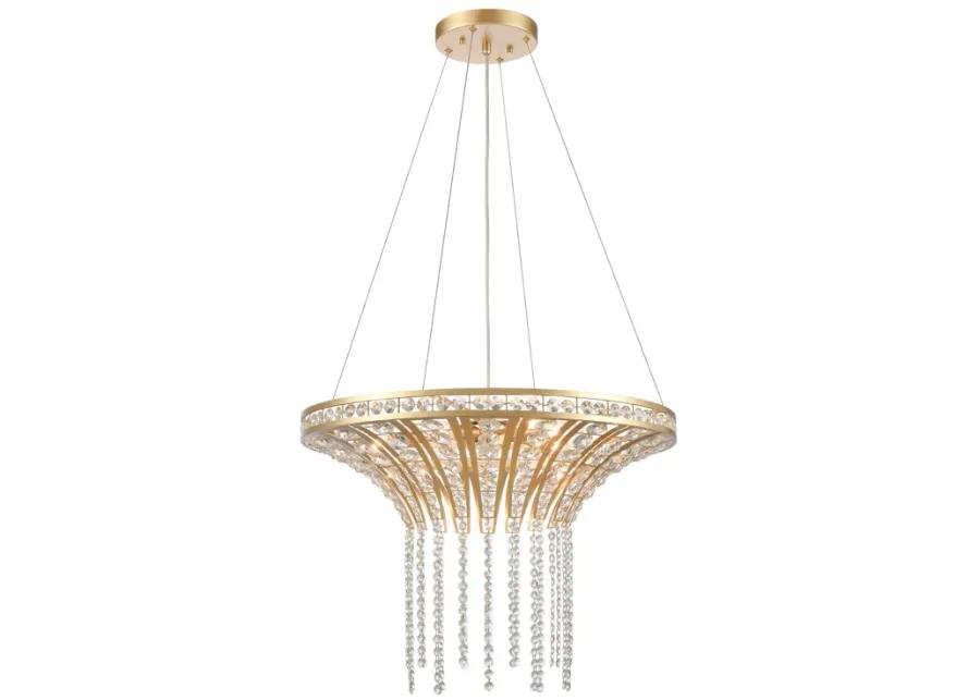 Fantania 24" Wide 6-Light Chandelier - Champagne Gold