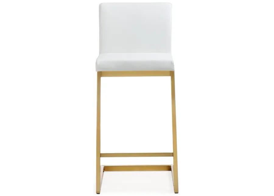 parma white gold steel counter stool (set of 2)