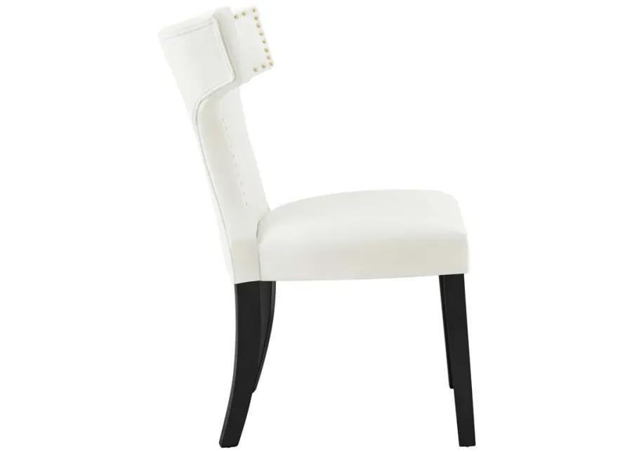 Curve Performance Velvet Dining Chairs - Set of 2