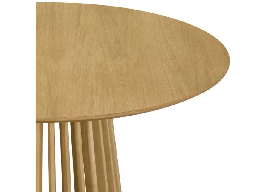 Pasadena 47" Wood Round Dining Table in Natural Oak Finish