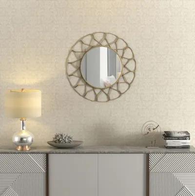 Mallory 33" Gold Metal Mirror