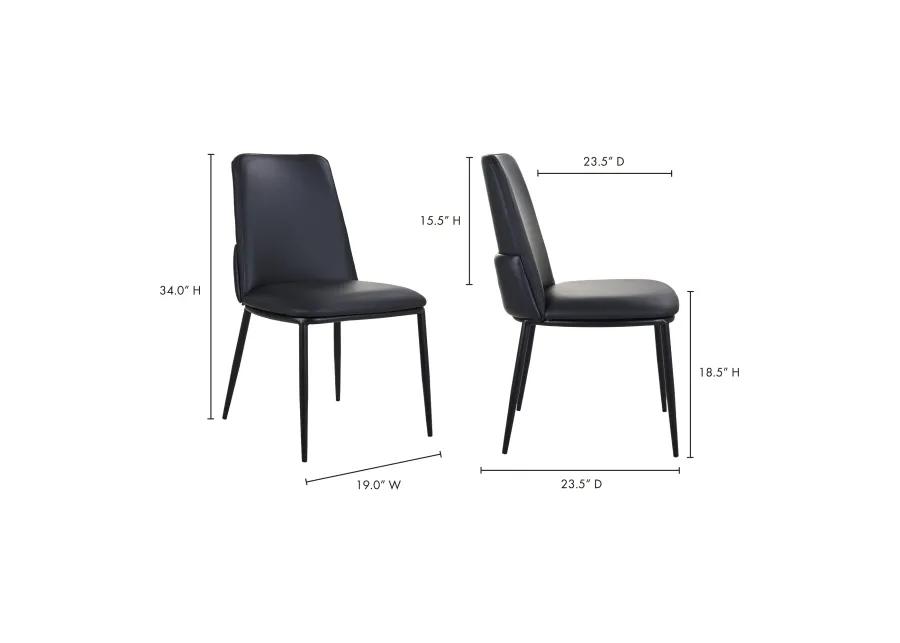 DOUGLAS DINING CHAIR BLACK-SET OF TWO