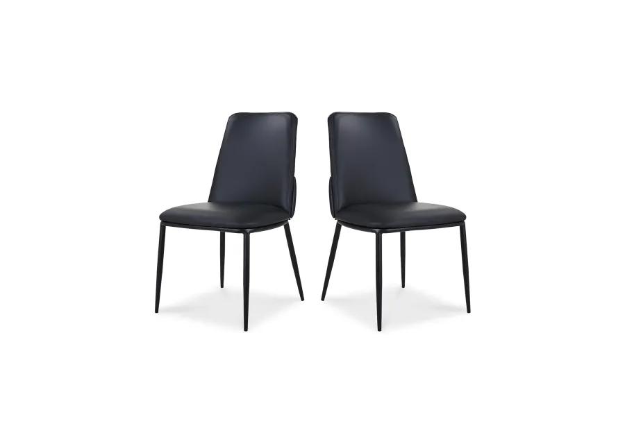 DOUGLAS DINING CHAIR BLACK-SET OF TWO