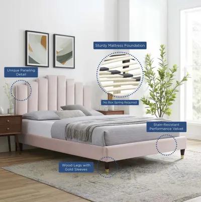 Elise Full Performance Velvet Platform Bed