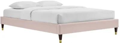 Elise Full Performance Velvet Platform Bed