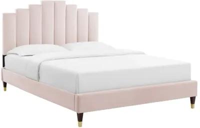 Elise Full Performance Velvet Platform Bed