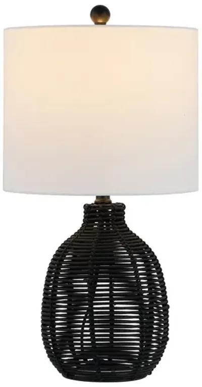 OROYA, 23 INCH, BLACK, RATTAN TABLE LAMP