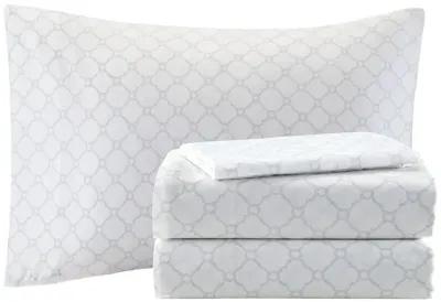 Madison Park Essentials Maible Aqua 7 Piece Comforter Set with Cotton Bed Sheets