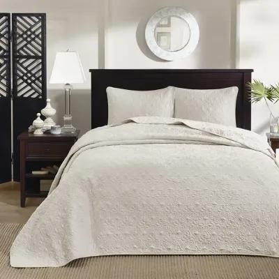 Madison Park Quebec Cream Reversible Bedspread Set