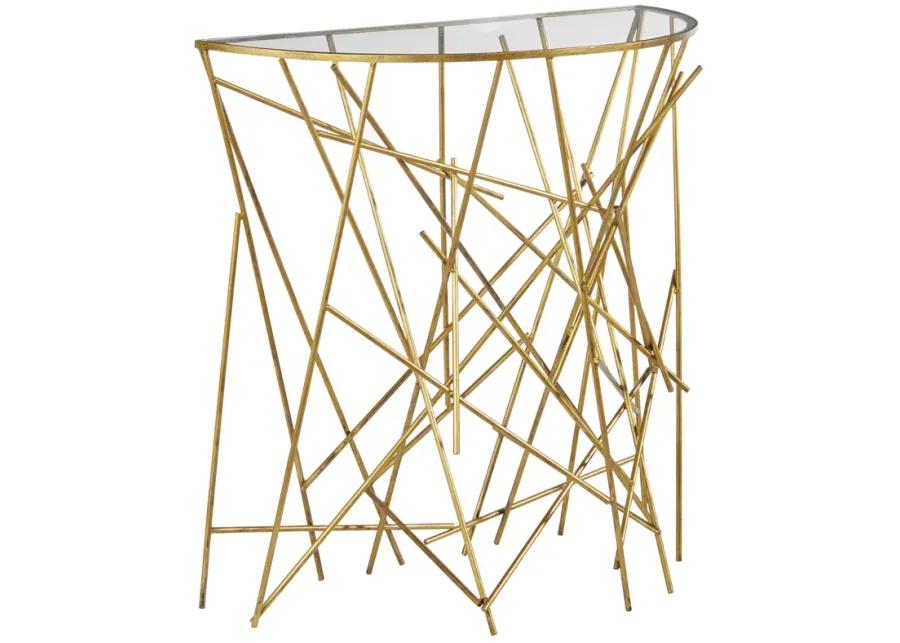 Philosopher Gold Console Table