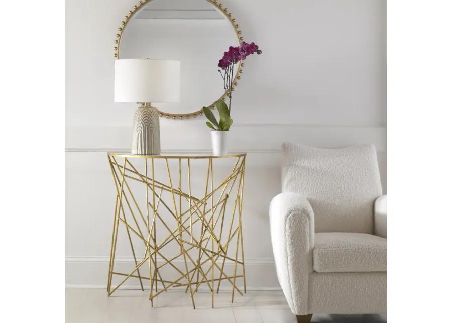 Philosopher Gold Console Table